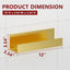 Organiz. baño 12pulg acero inox 2 ganchos dorado cepillado
