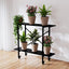 Soporte plantas 2 niveles metal 35x10x30pulg 440lbs