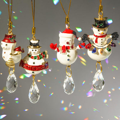 Atrapasoles muñeco nieve decoración navidad 4 pzas
