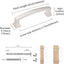 2 Manijas Gabinete Níquel Satinado 3.75" para Cocina