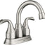 Grifo lavabo baño dos asas níquel cepillado 84115SRN