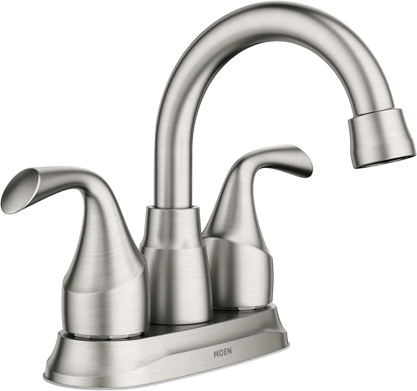 Grifo lavabo baño dos asas níquel cepillado 84115SRN