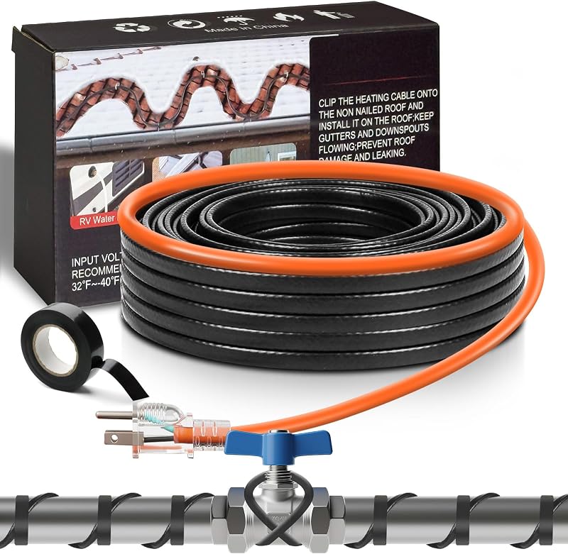 Cable térmico para tuberías caseras 23.5ft antihielo