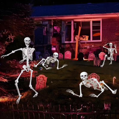 Esqueleto Halloween 5.4ft 2 Pzas huesos realistas articulables