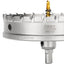 Sierra perforadora 140mm carburo 2 brocas piloto corta metal