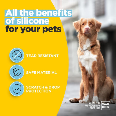 3 Collares Impermeables para Airtag Perro Silicona Suave