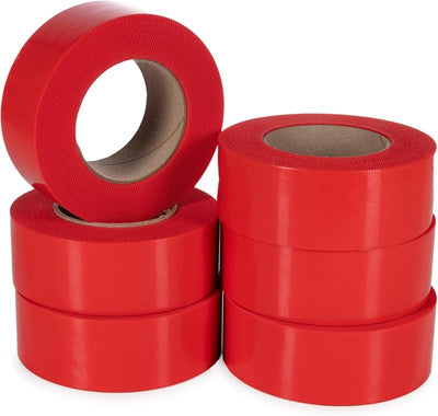 Cinta estuco roja 2pulg x60yardas 6rollos UV resistente