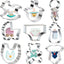 Set 9 Cortadores Galletas Acero Inox Babero Chupete