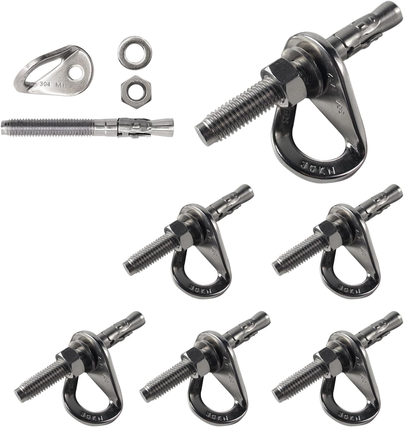 Kit pernos escalada acero inox 1/2" paredes