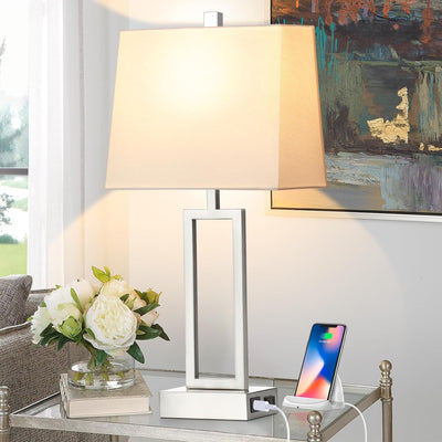 Lámpara mesa tactil moderna con USB y salidas CA
