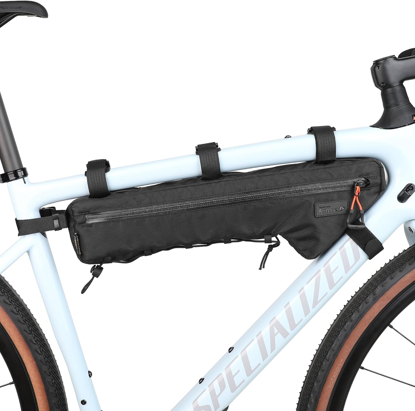 Bolsa triangular bicicleta MTB 2.4L con bolsillos malla