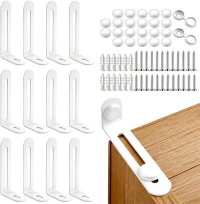 Kit 12 anclajes muebles antipunta 450lb seguridad bebés