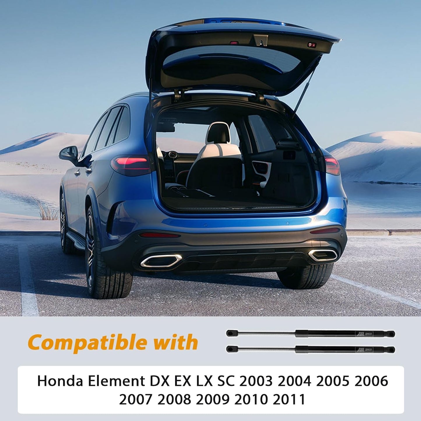 Puntal trasero Honda Element 03-11 Choque resistente