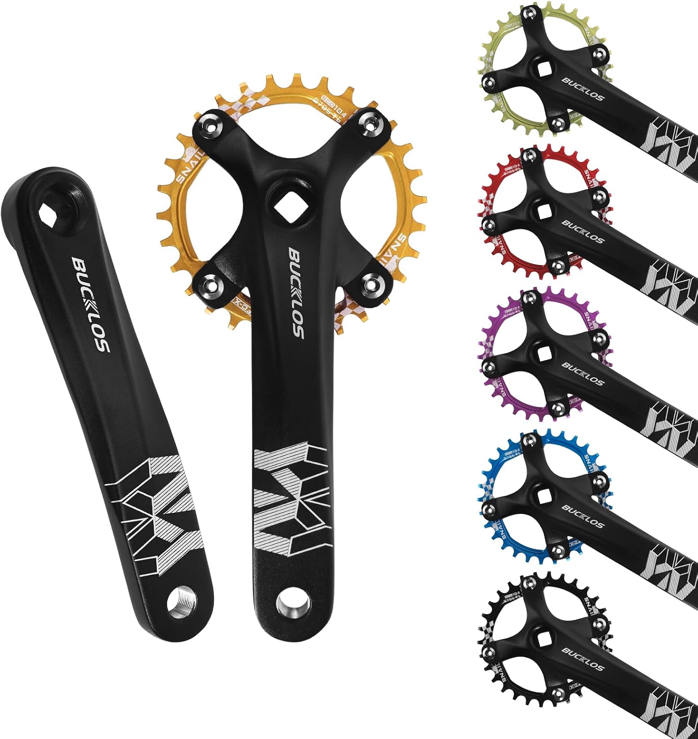Set bielas 104 BCD 30T para bicicleta montaña 6.693"