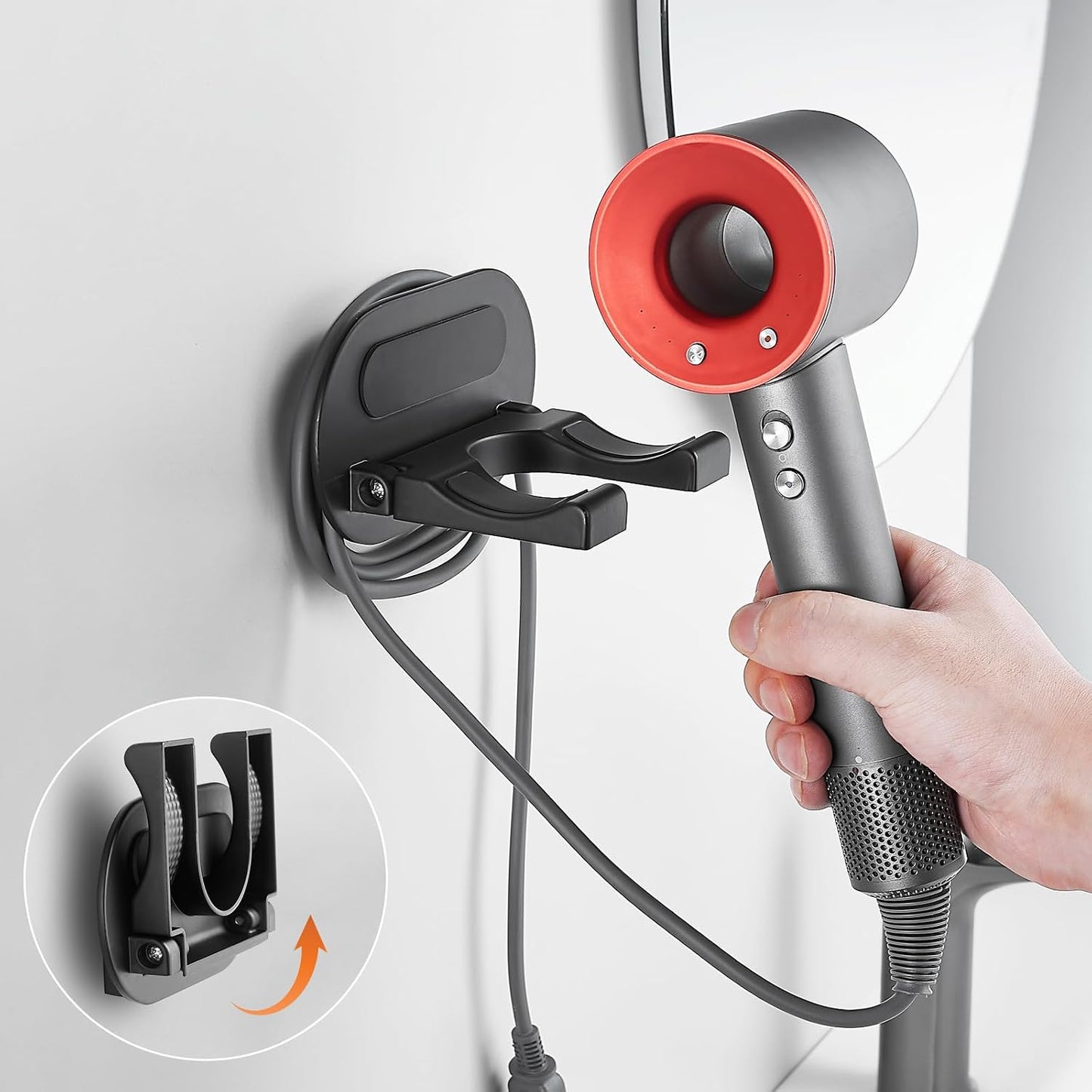 Soporte secador pared plegable 90" aluminio negro