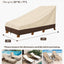 Funda impermeable tumbona patio 600D resistente UV beige marrón