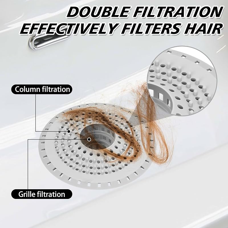 Colector pelo drenaje bañera 3 pzas silicona plegable