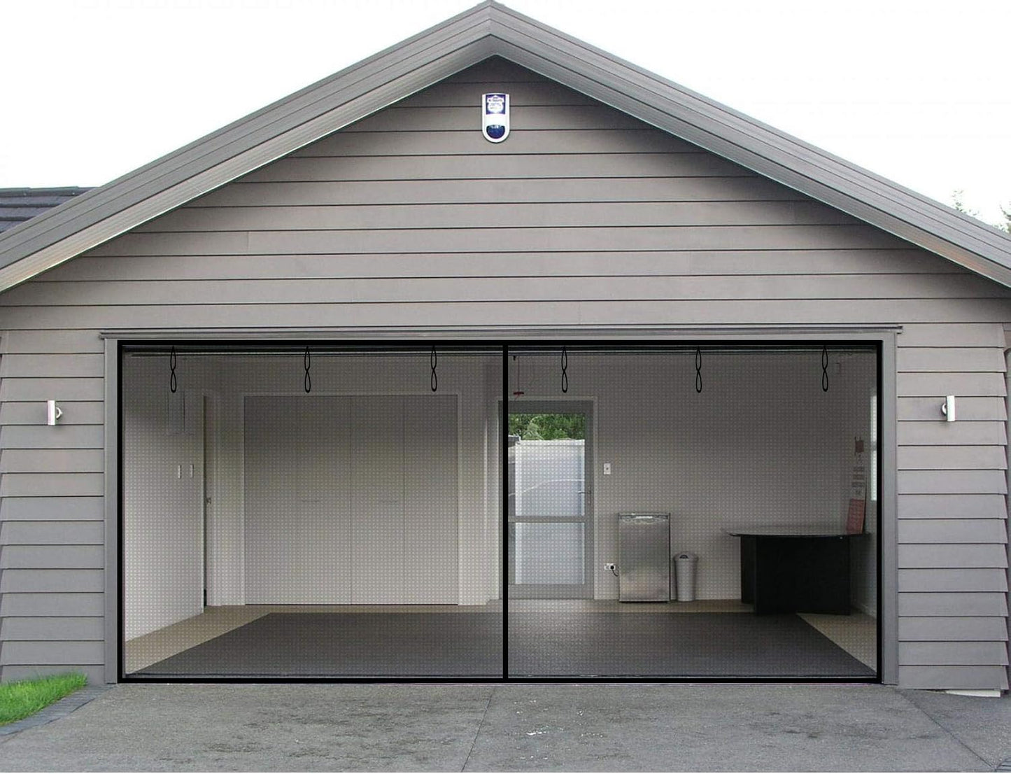 Pantalla puerta garaje 2 vehículos 18x7ft malla fibra