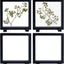 Caja almacenamiento joyas 4 vitrinas 5.5x5.5" negras