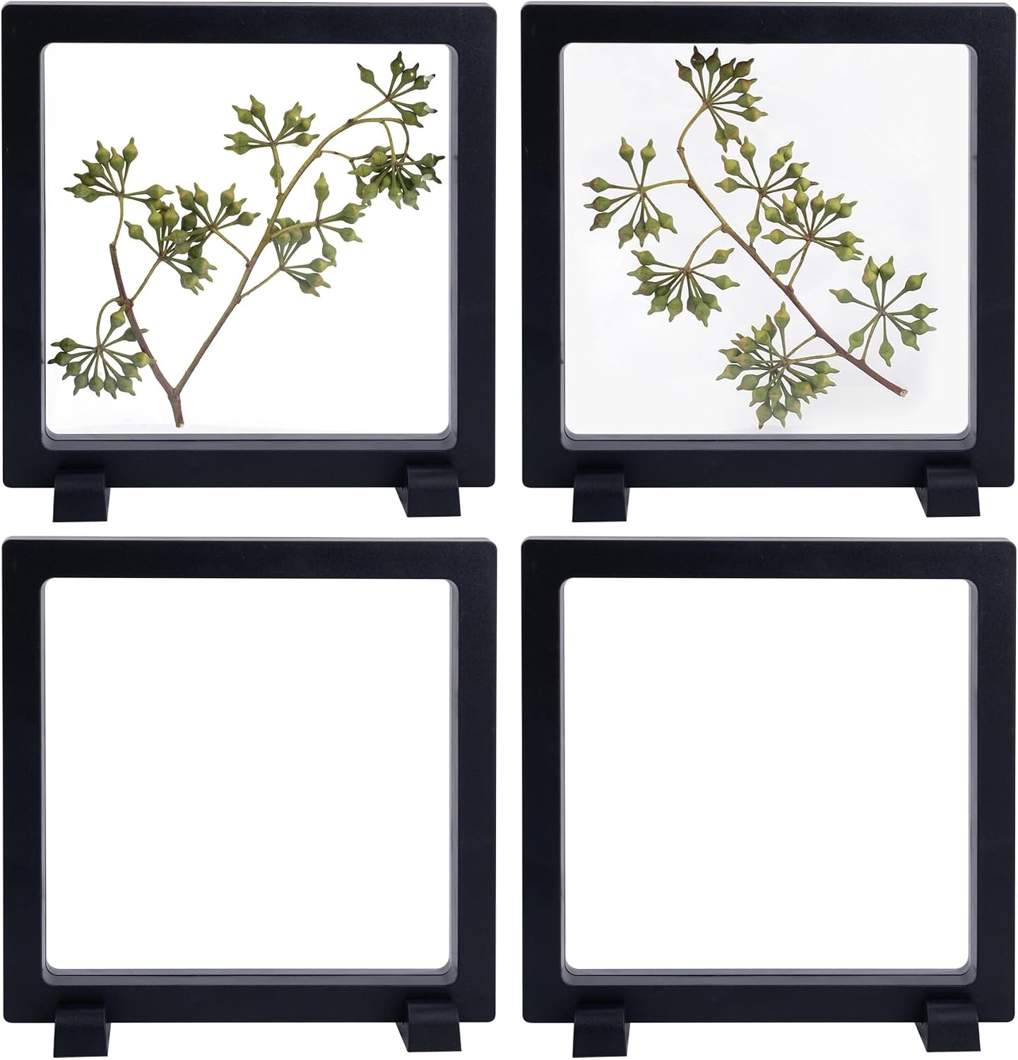 Caja almacenamiento joyas 4 vitrinas 5.5x5.5" negras