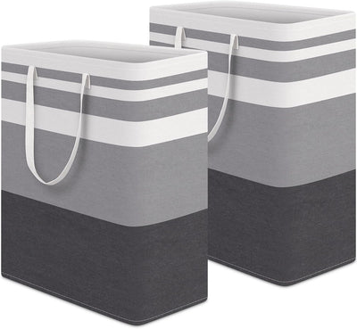 2 Cestas Lavandería Impermeable Plegable Asas Extendidas