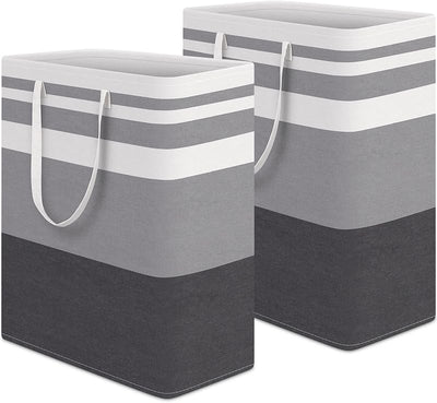 2 Cestas Lavandería Impermeable Plegable Asas Extendidas