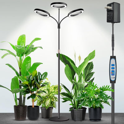 Luz cultivo suelo LED 3 cabezales 5 niveles 252