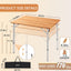 Mesa camping plegable bambú al aire libre ajustable