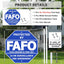 Letrero seguridad FAFO 25.4x71.12cm aluminio