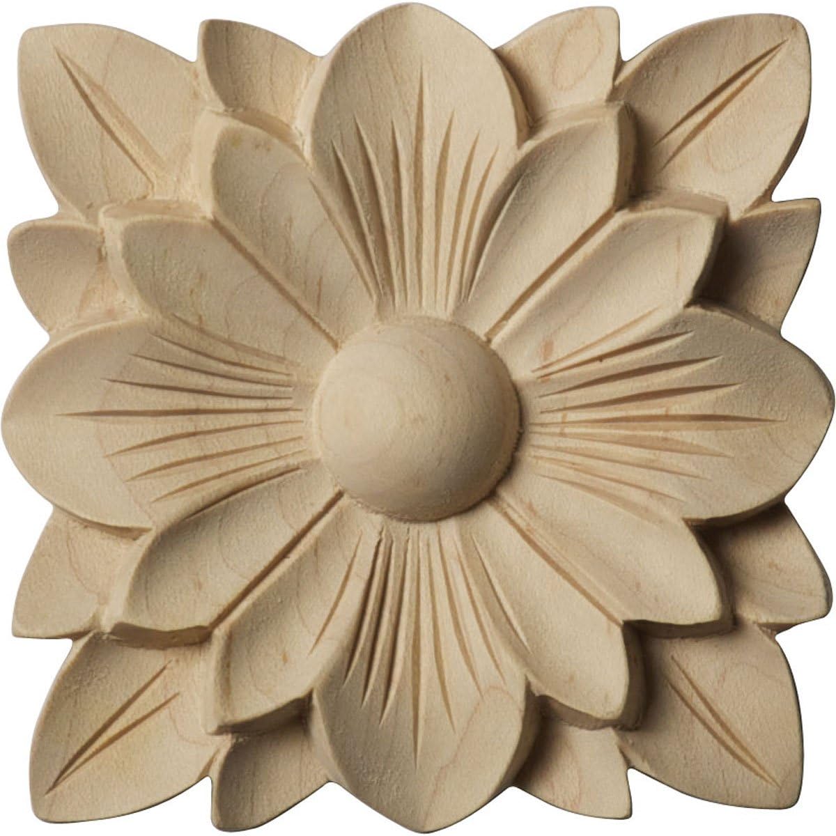 Roseta cuadrada primaveral 3.5x3.5x0.5pulg cereza