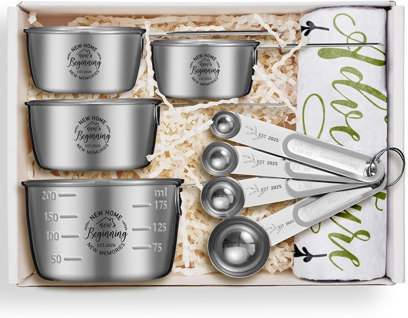 Juego tazas y cucharas medidoras para regalo casa