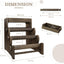 Soporte madera 4 niveles organiz. joyas reloj collar