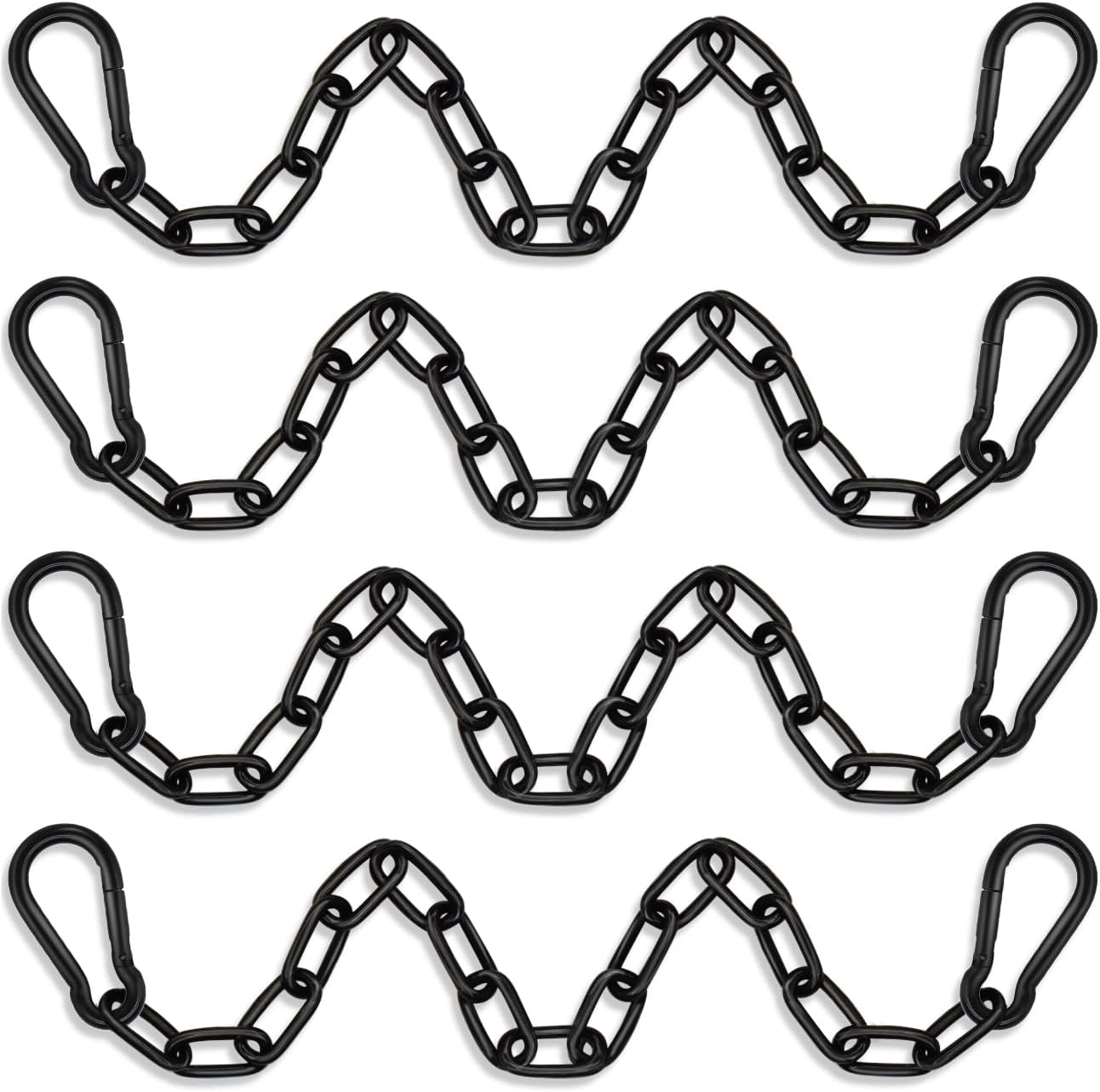 Kit 4 cadenas colgantes 25.6" 660lb para hamaca gimnasio