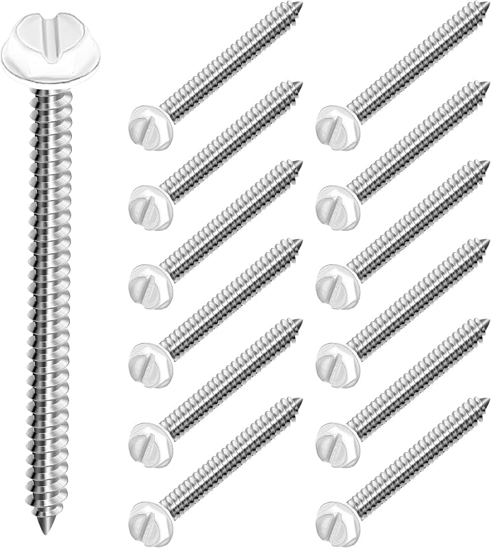 12 Pzas Tornillos Chapa Hexagonal Blanca Autoperforantes Canalón