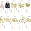 60 Pzas Decoración Cupcakes Boda Frase I Do Love Dorado