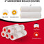 Kit 14 rodillos pintura 4pulg microfibra cubo forro plástico