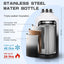 Botella agua aislada acero inox 64oz sin BPA con popote