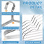 Perchas acero inox antidesliz 16.5pulg set 30