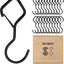 12 Ganchos 4" Hebilla Seguridad para Armario Negro
