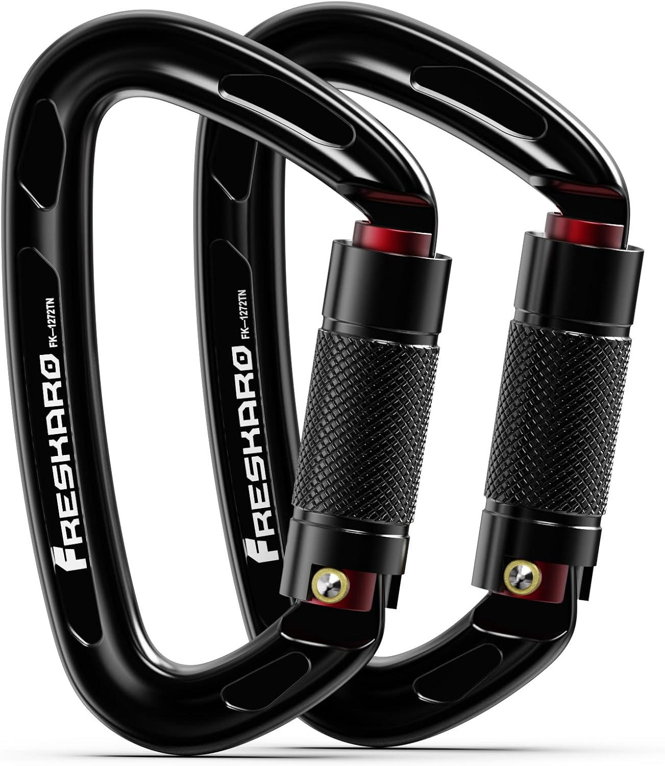 Mosquetones escalada UIAA 25kn 4pulg bloqueo automático