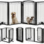 Puerta metal perro con puerta gato plegable 32pulg 80pulg