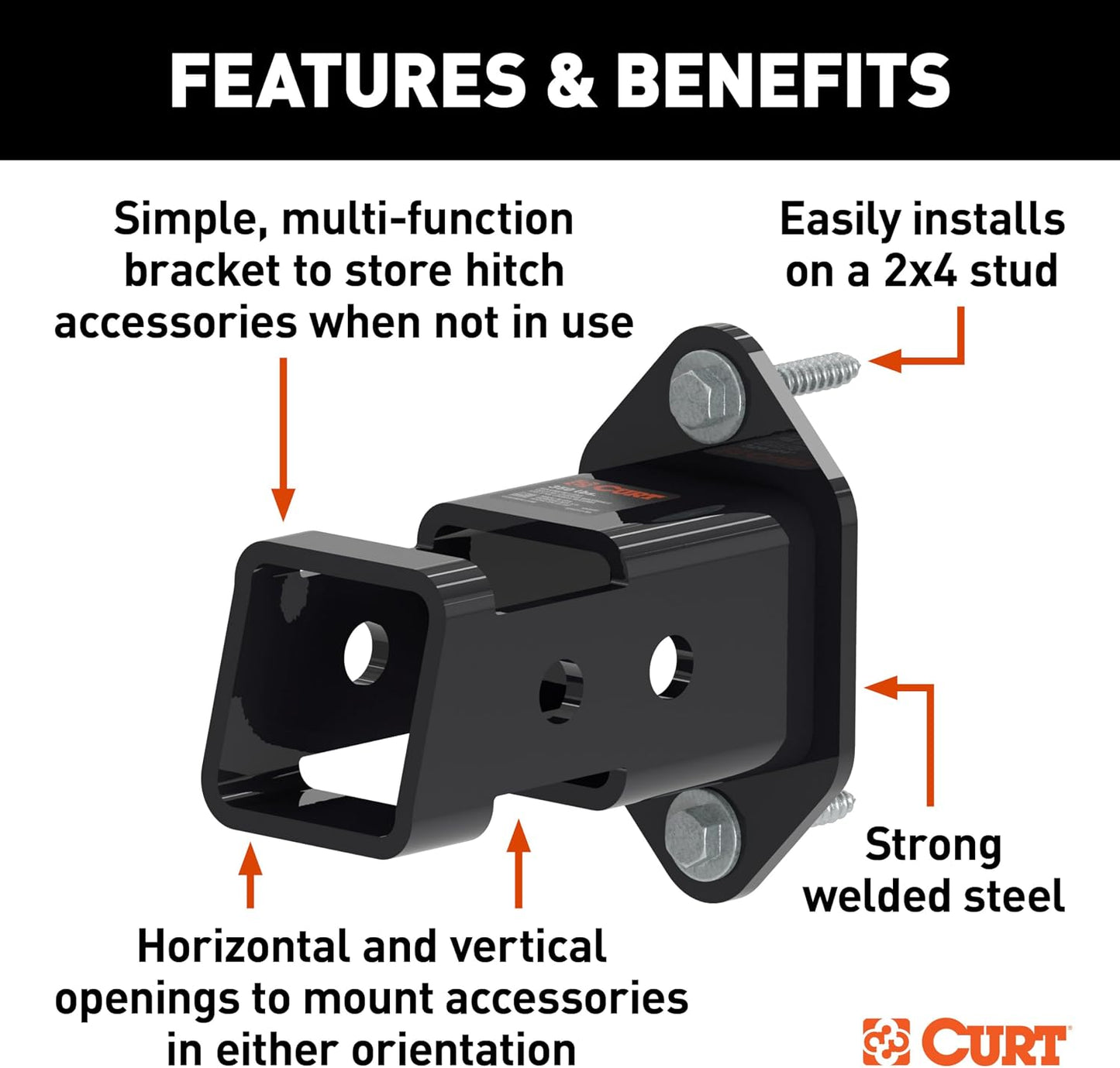 Accesorio enganche pared receptor 2.5"
