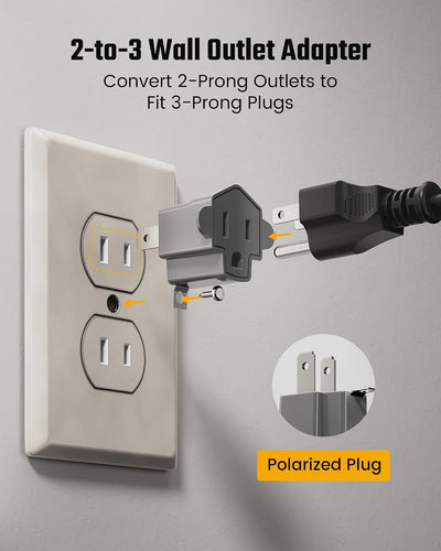 Adaptador enchufe 2-3 clavijas ETL PBT ignífugo servicio pesado