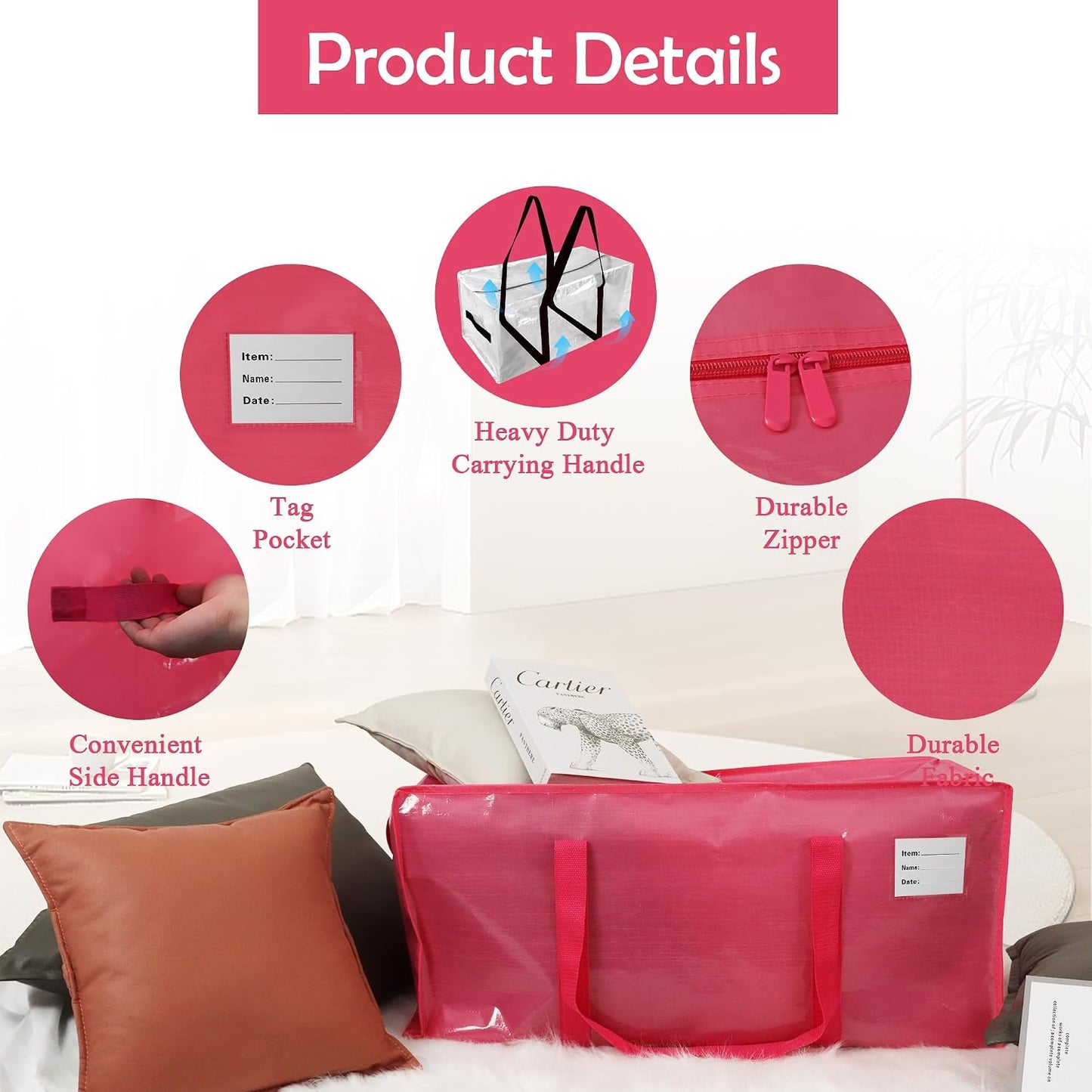 8 Pzas Bolsas Mudanza Extra Grande Resistentes