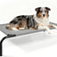 Cama elevada perro tela malla transpirable gris mediana