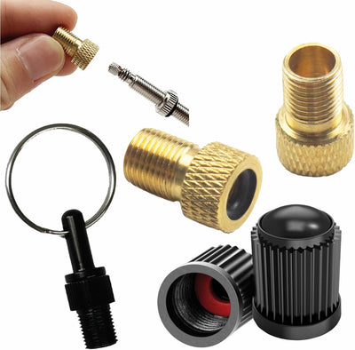 Juego 2 Adaptadores Presta a Schrader Latón Tapas Válvula Bici