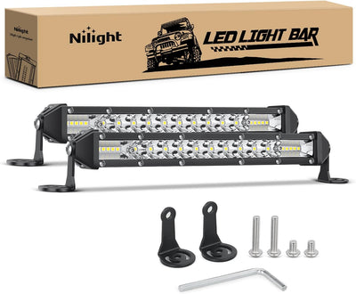 Barra luz LED Ámbar 2pzas 11pulg para conducción niebla 4x4