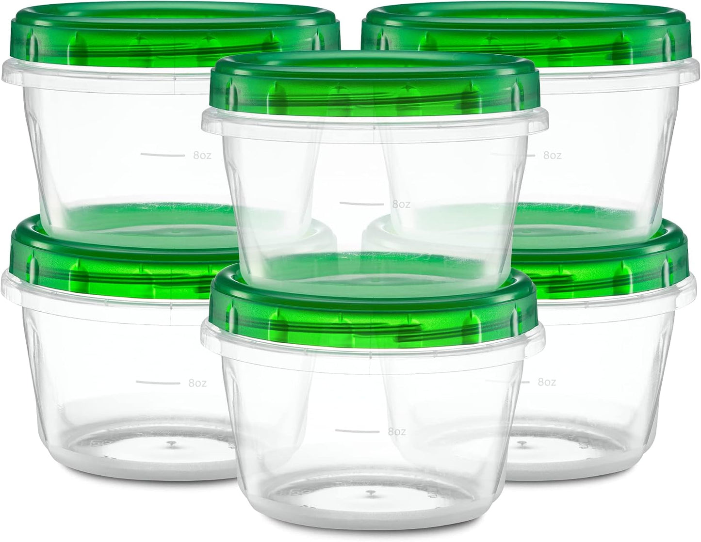 Recipientes con tapa giratoria 16oz transparente