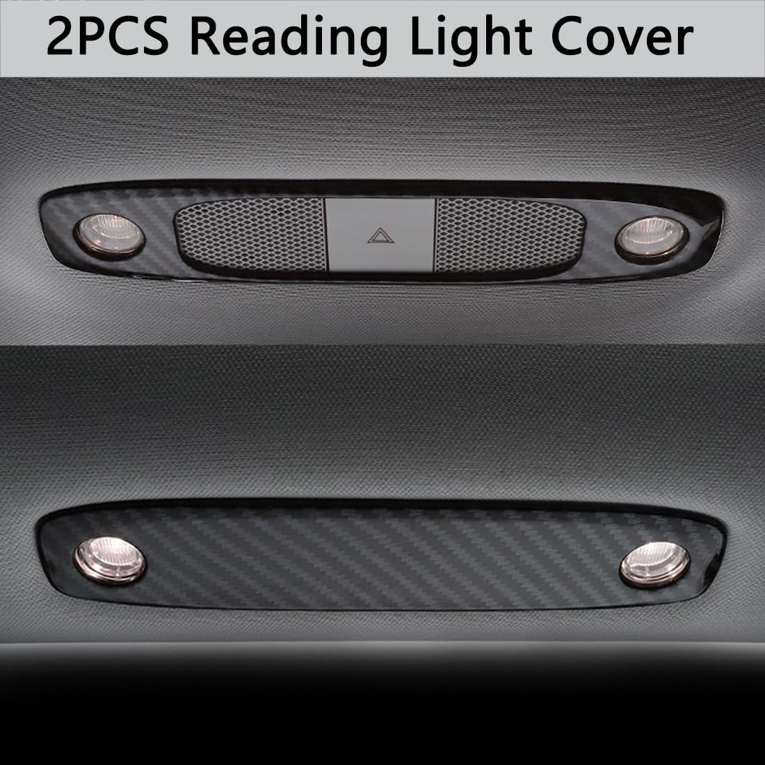 Cubierta luces lectura compat Tesla Modelo 3 2 Pzas