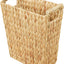 Papelera mimbre asa madera estilo rústico 6gal